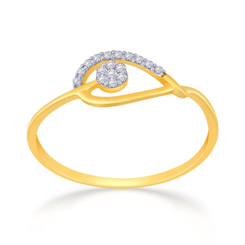 Mine Diamond Studded Casual Gold Ring R60357