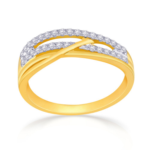 Mine Diamond Studded Casual Gold Ring R60911