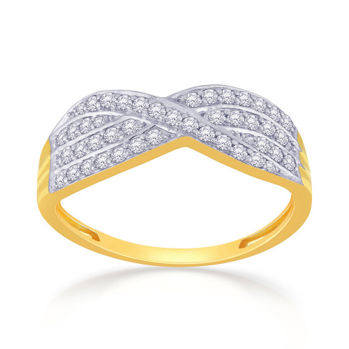 Mine Diamond Studded Casual Gold Ring R61076MP