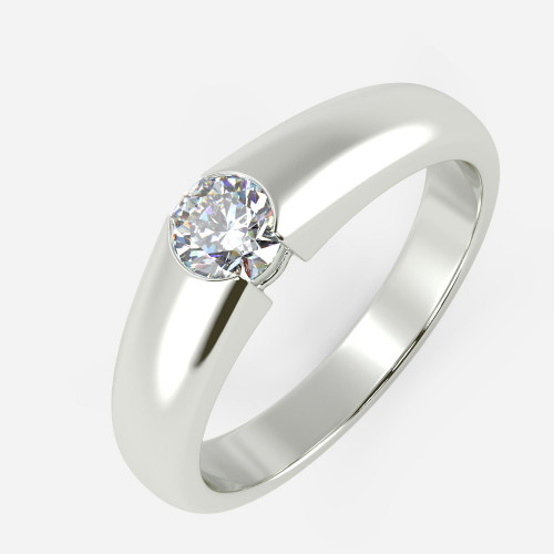 Mine Solitaire White Gold Ring Mount R651341W