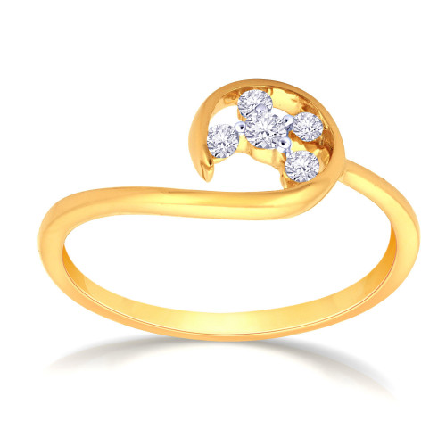 Mine Diamond Studded Casual Gold Ring R73486
