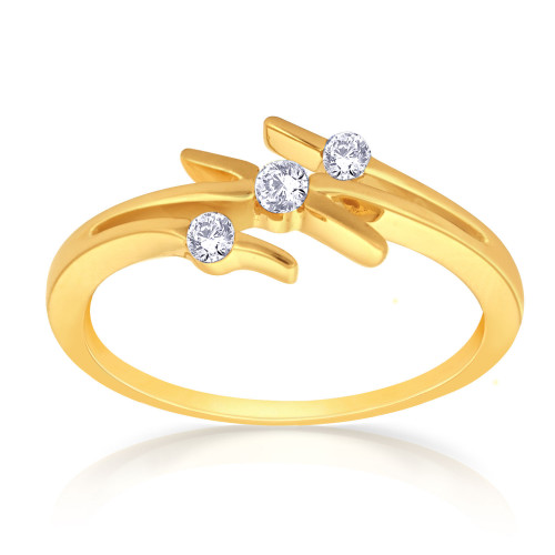 Mine Diamond Studded Casual Gold Ring R73488