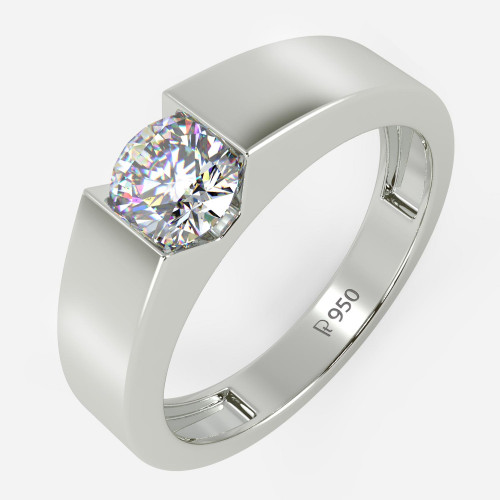 Mine Solitaire Platinum Ring Mount R75565AP