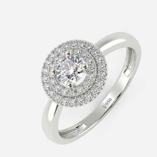Mine Solitaire Platinum Ring Mount RG39143P