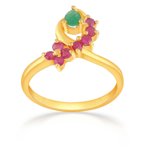Precia Gemstone Studded Casual Gold Ring RGSNGGM066