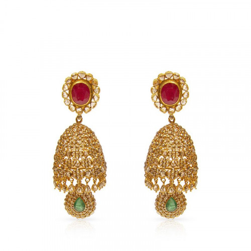 Bollywood Bride Gold Earring SERABIS01442
