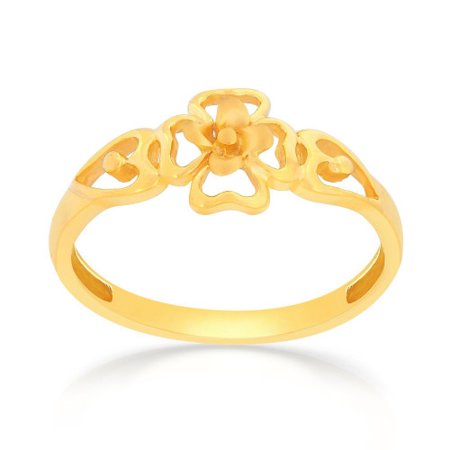 Malabar 22 KT Gold Studded Casual Ring SKYFRDZ007