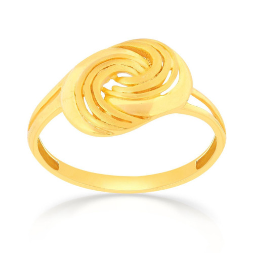 Malabar 22 KT Gold Studded Casual Ring SKYFRDZ017