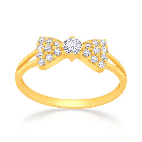 Malabar 22 KT Gold Studded Casual Ring SKYFRDZ089