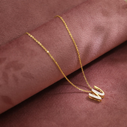 Malabar 18 KT Gold Studded Casual Pendant SMGRK023