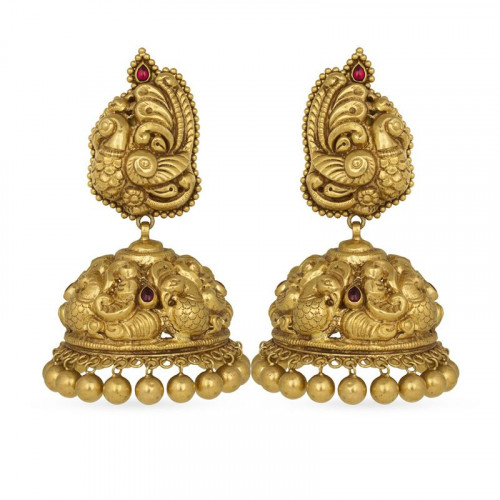 Vijaya Nagara Dynasty Divine Gold Jhumka STDIBVA004