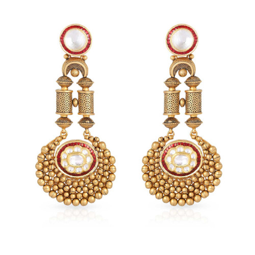 Gujarati Bride Ethnix Gold Earring STGEANKDRGA003