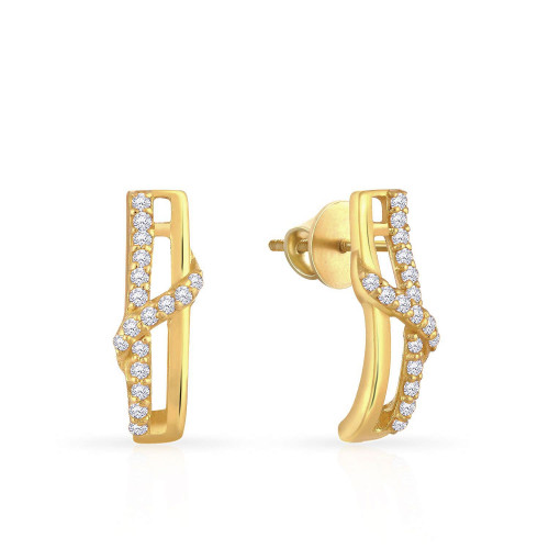 Malabar 22 KT Gold Studded Earring STSKYDZE040