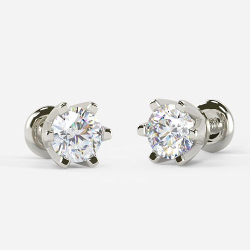 Mine Solitaire White Gold Earring Mount UIER36699DW