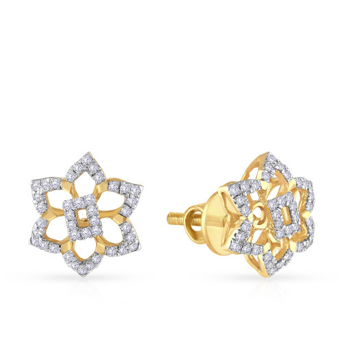 Mine Diamond Studded Studs Gold Earring UIER39496