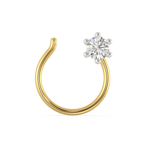 Mine Diamond 18Kt Classic Prong Set Wire Nosepin