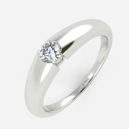 Mine Solitaire Platinum Ring Mount UIRG23437BP