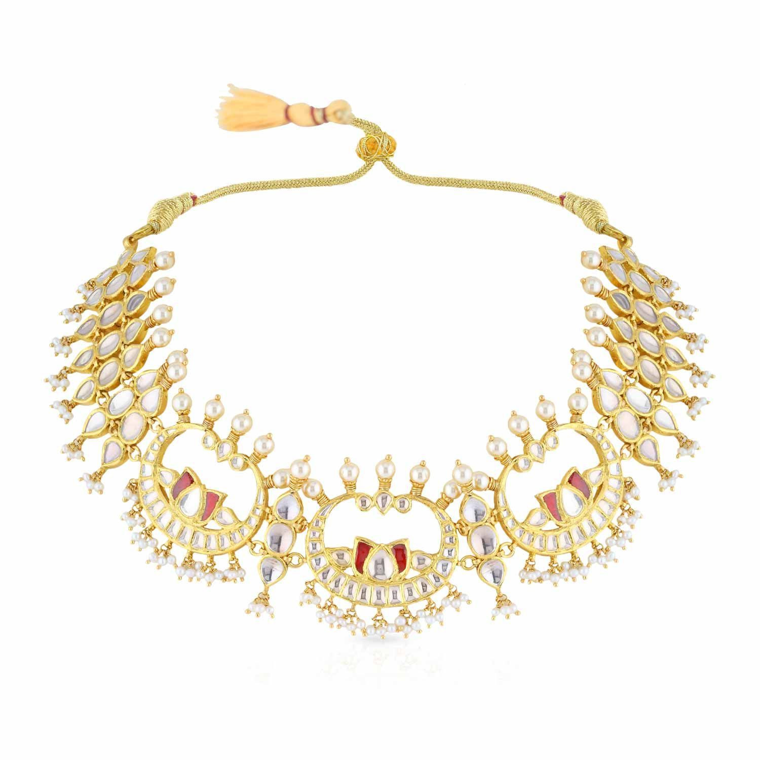 Buy Ethnix Gold Necklace AHDAAAAAKIKC for Women Online | Malabar Gold ...