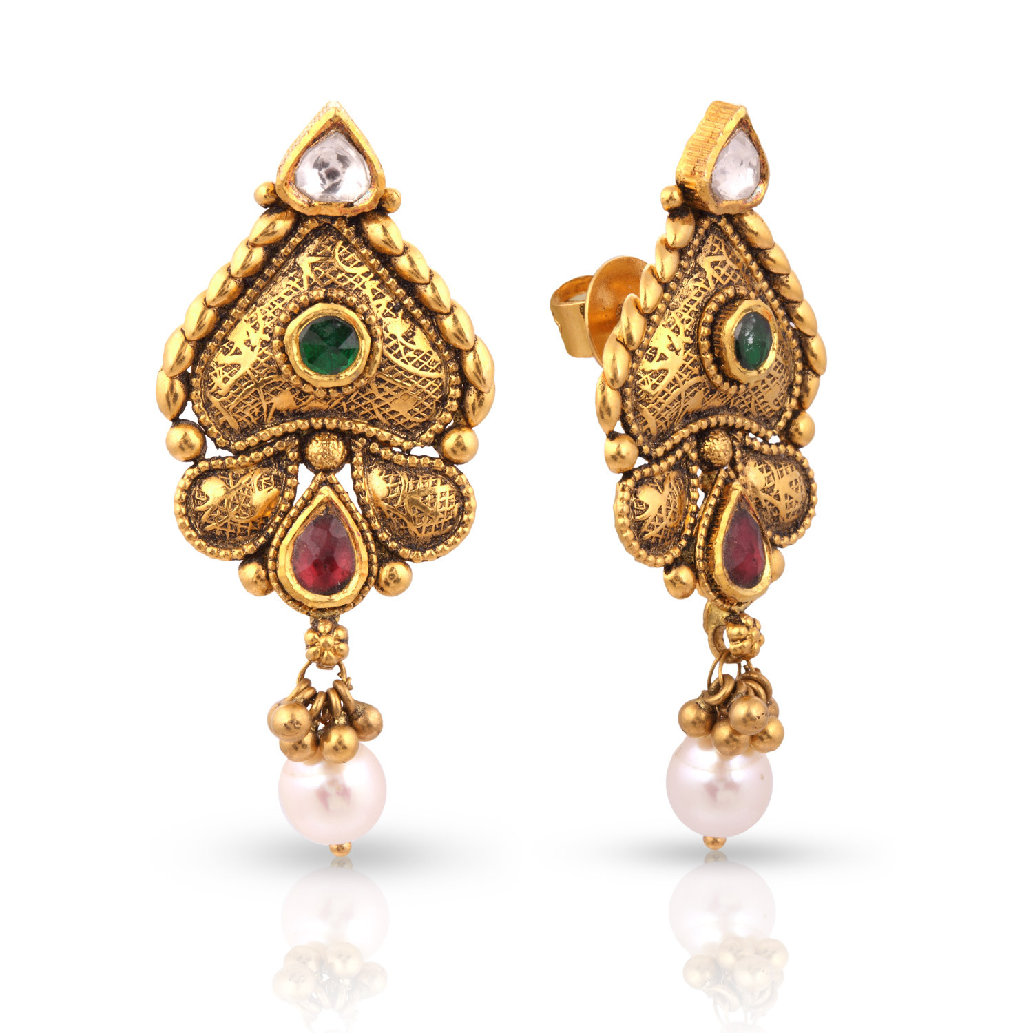 Buy Ethnix Gold Earring ANDAAAAAABTQ for Women Online | Malabar Gold ...