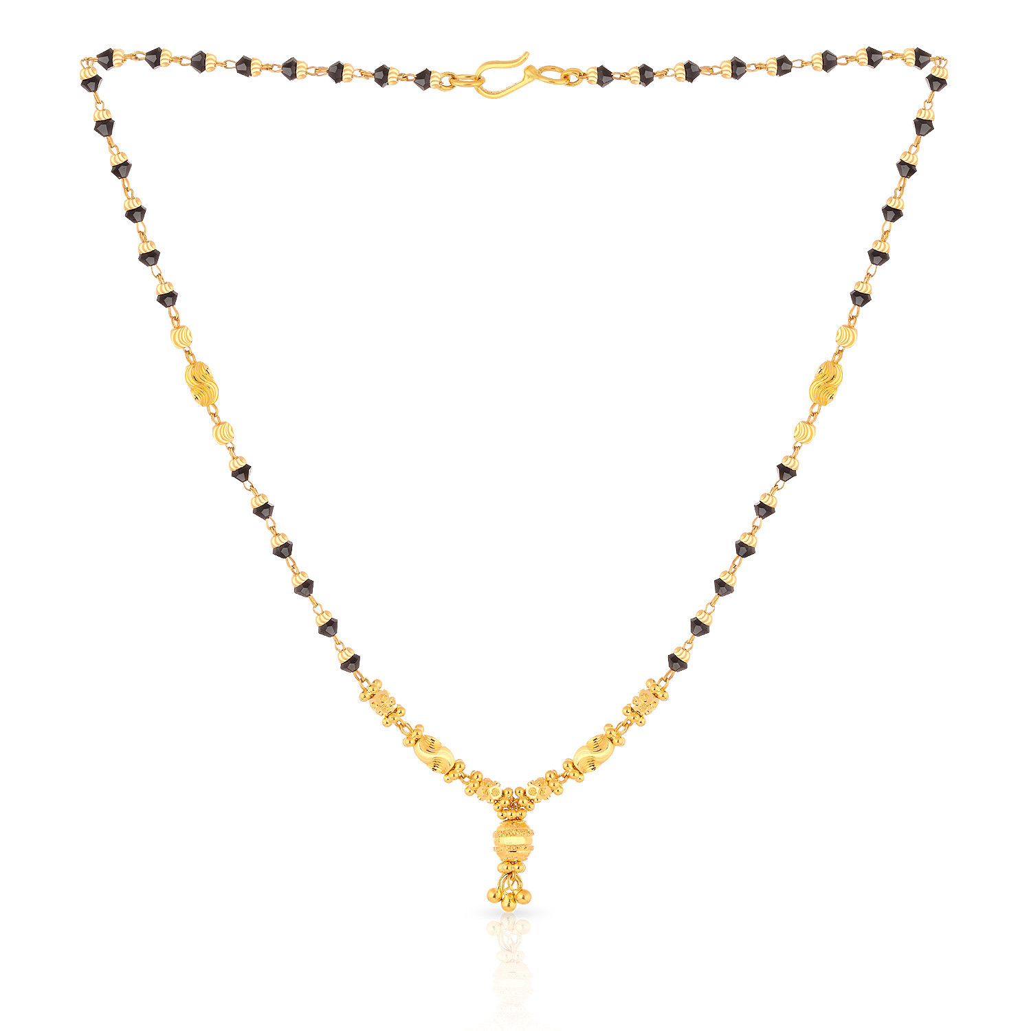 Malabar gold black shop beads chain designs