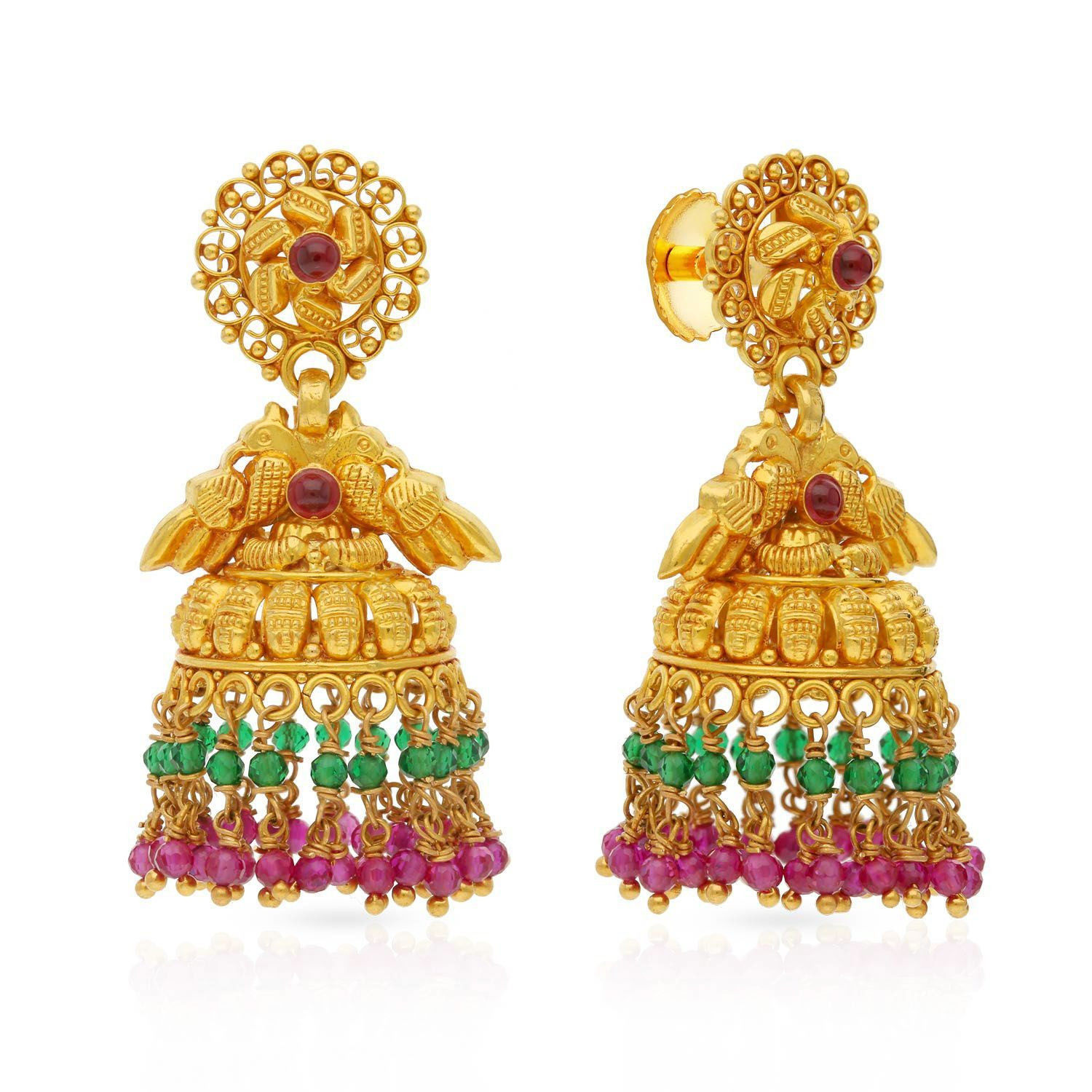 jhumka designs in malabar gold  Google Search  Gold bridal earrings Gold  earrings designs Bridal gold jewellery designs