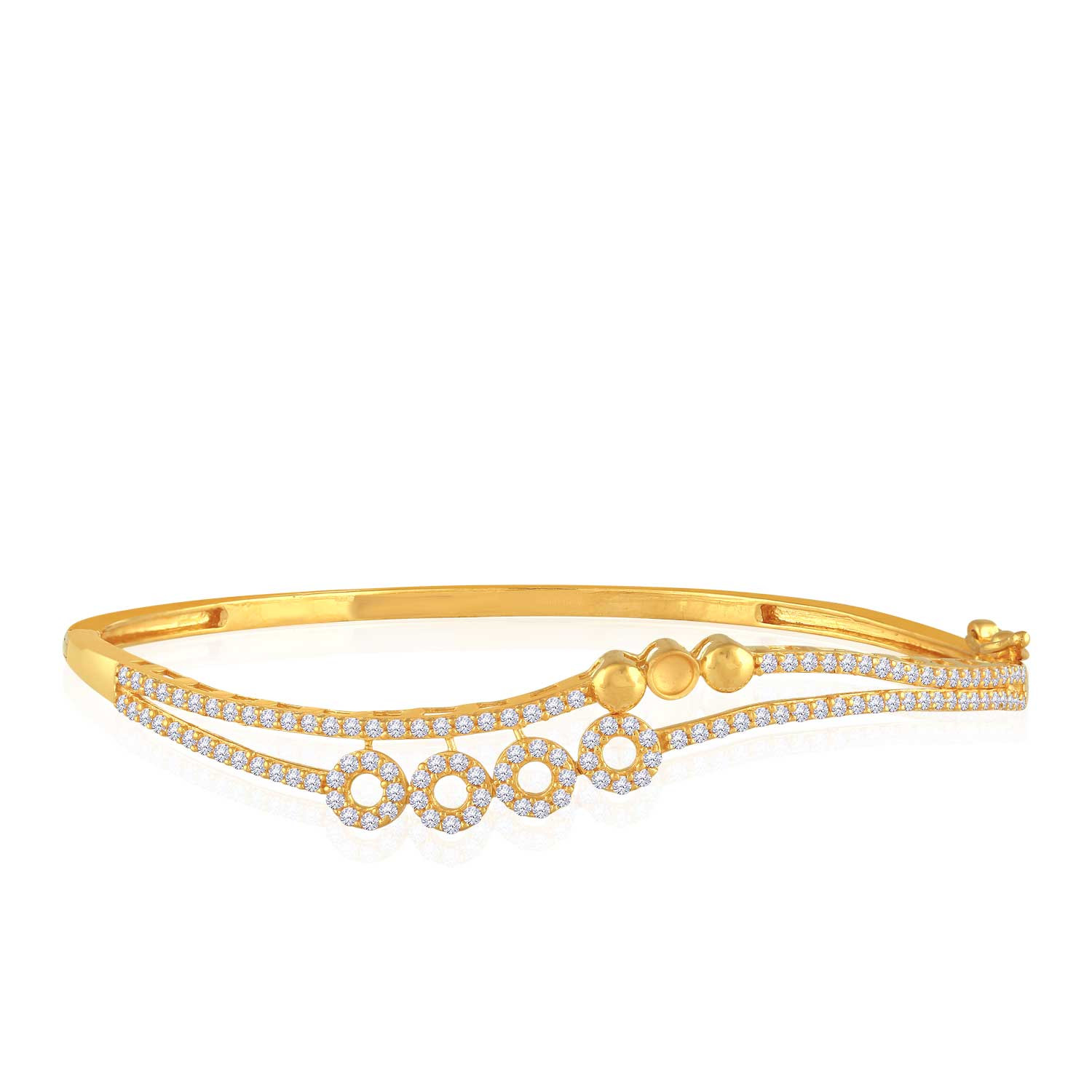 22K Gold Cable-Link Bracelet w/ 3 Detailed Ball Beads – Virani Jewelers
