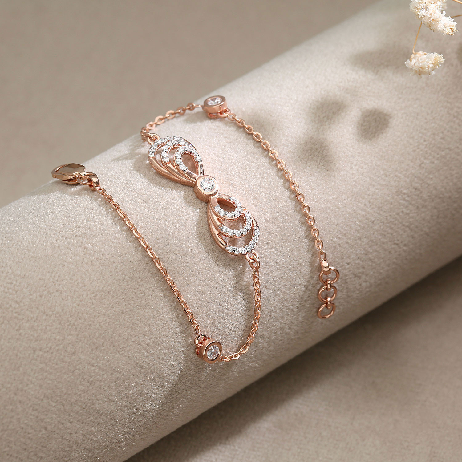 Buy Rose Gold Toned Bracelets & Bangles for Women by Estele Online |  Ajio.com