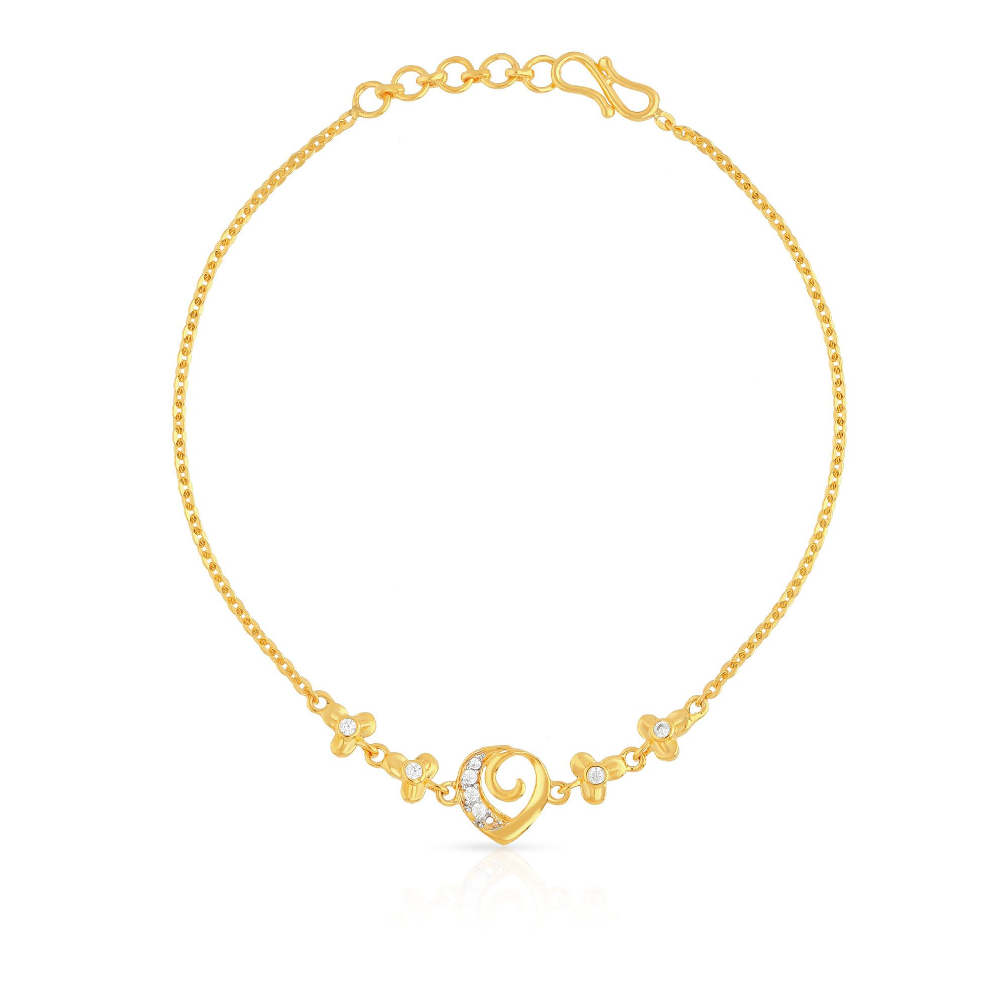 Bangle Bracelet in 22ct Gold with Rhodium Finish | PureJewels UK
