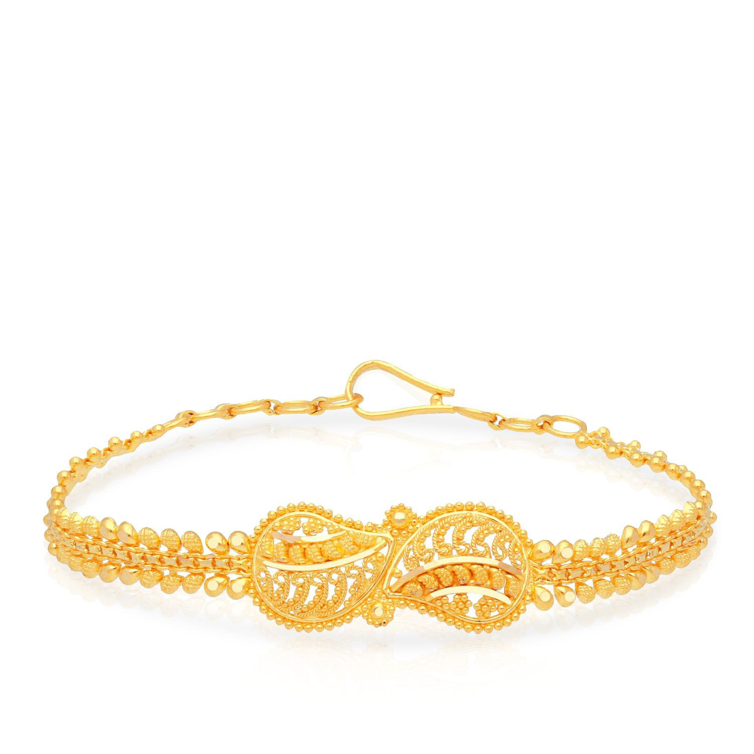 Dazzling 22k Gold Black Bead Bracelet – Andaaz Jewelers