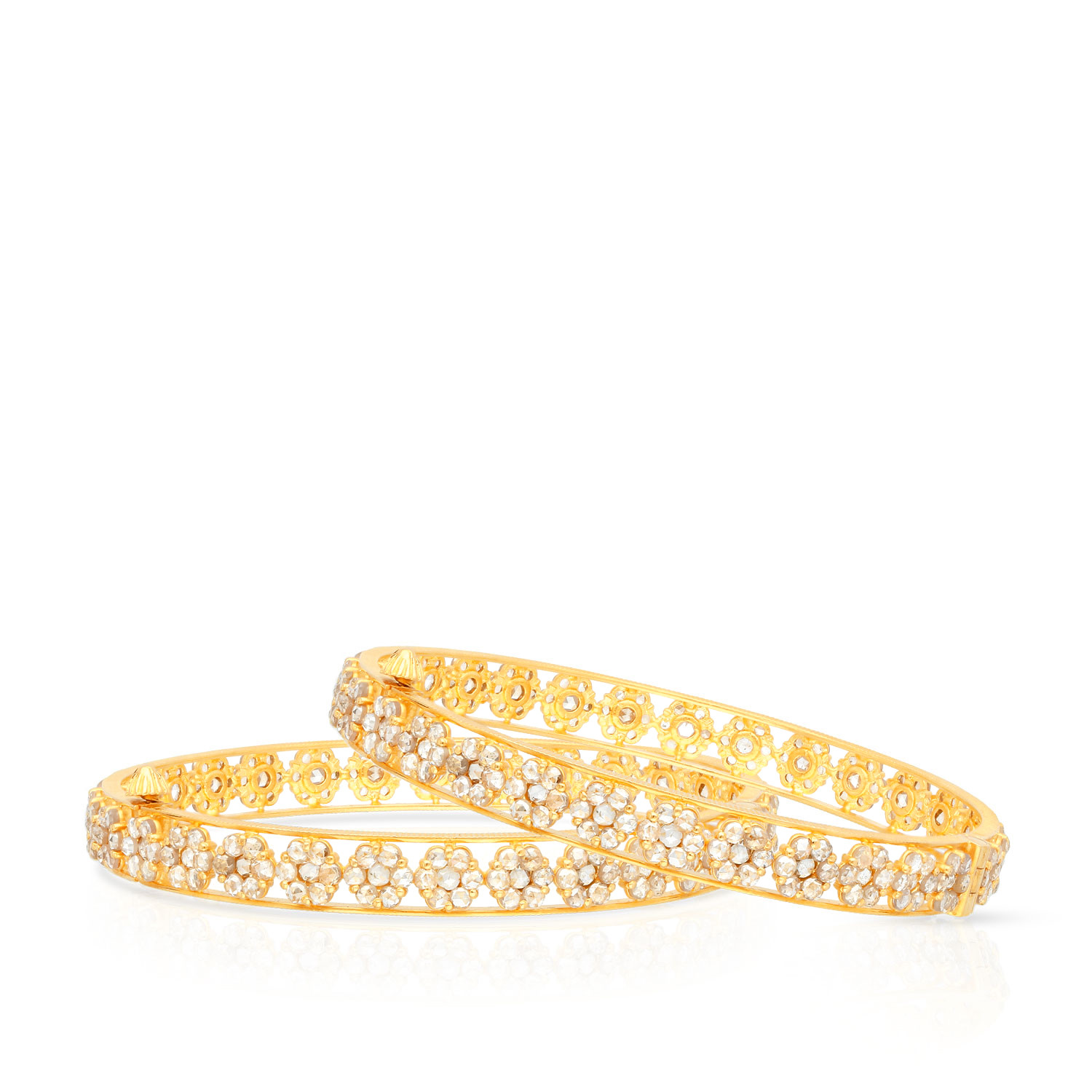 Malabar gold uncut deals diamond bangles