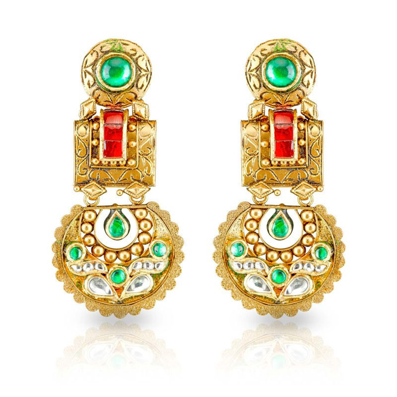 Gold Marwari Earrings medium  Etsy India