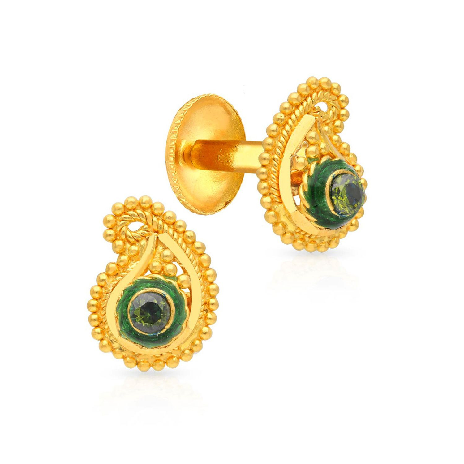 Malabar gold hot sale stone earrings