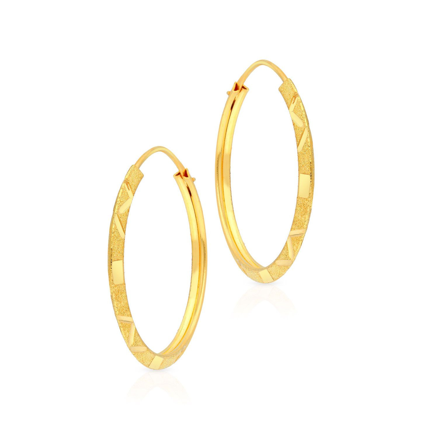 Malabar gold 2025 hoop earrings