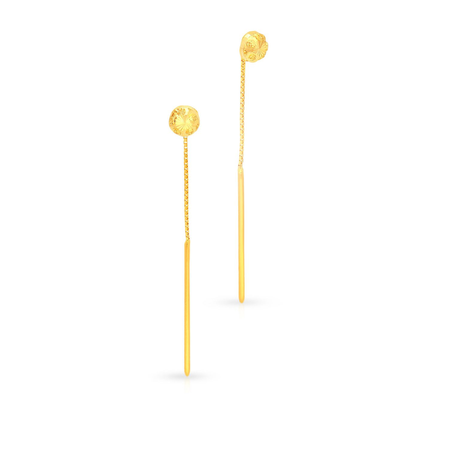 Buy Malabar Gold 22 KT Gold Sui Dhaga Earring for Women Online