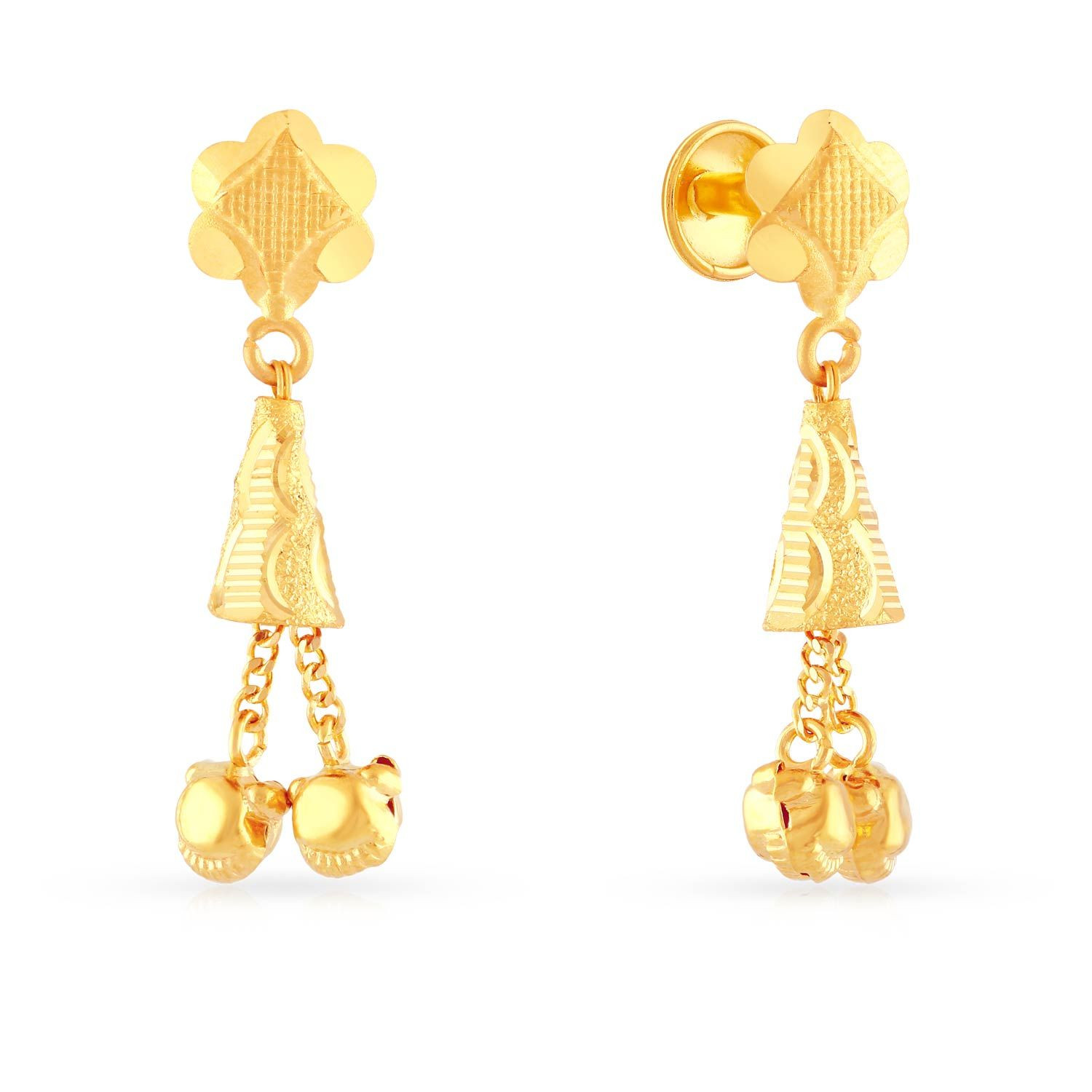 Buy Malabar Gold Earring EGNODJ142 for Women Online | Malabar Gold ...