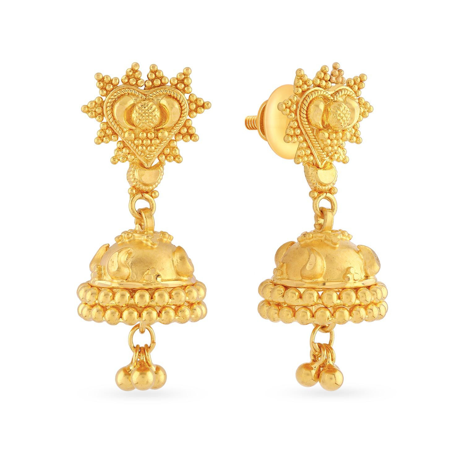 gold stud earrings in malabar
