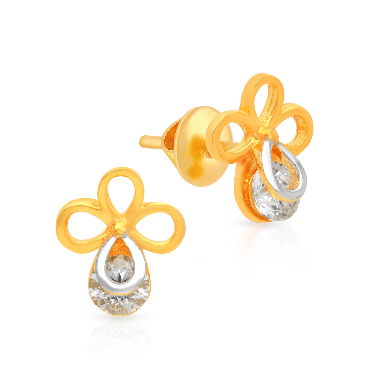 Malabar Gold and Diamonds 22 KT 916 purity Yellow Gold Malabar Gold  Earring SSNOEG058Y for Women  Amazonin Fashion