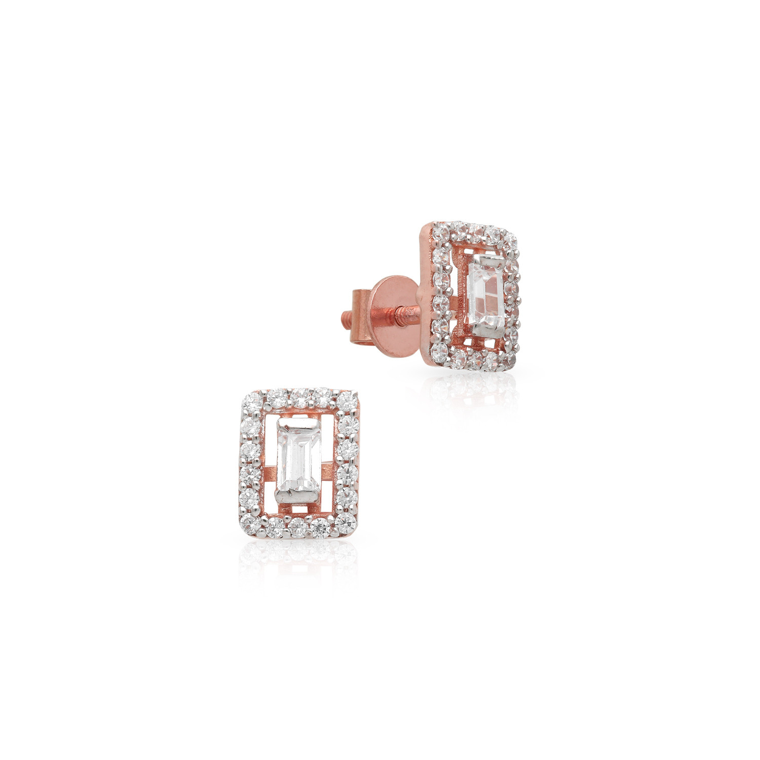 Buy Malabar Gold 18 KT Rose Gold Studs Earring for Women Online