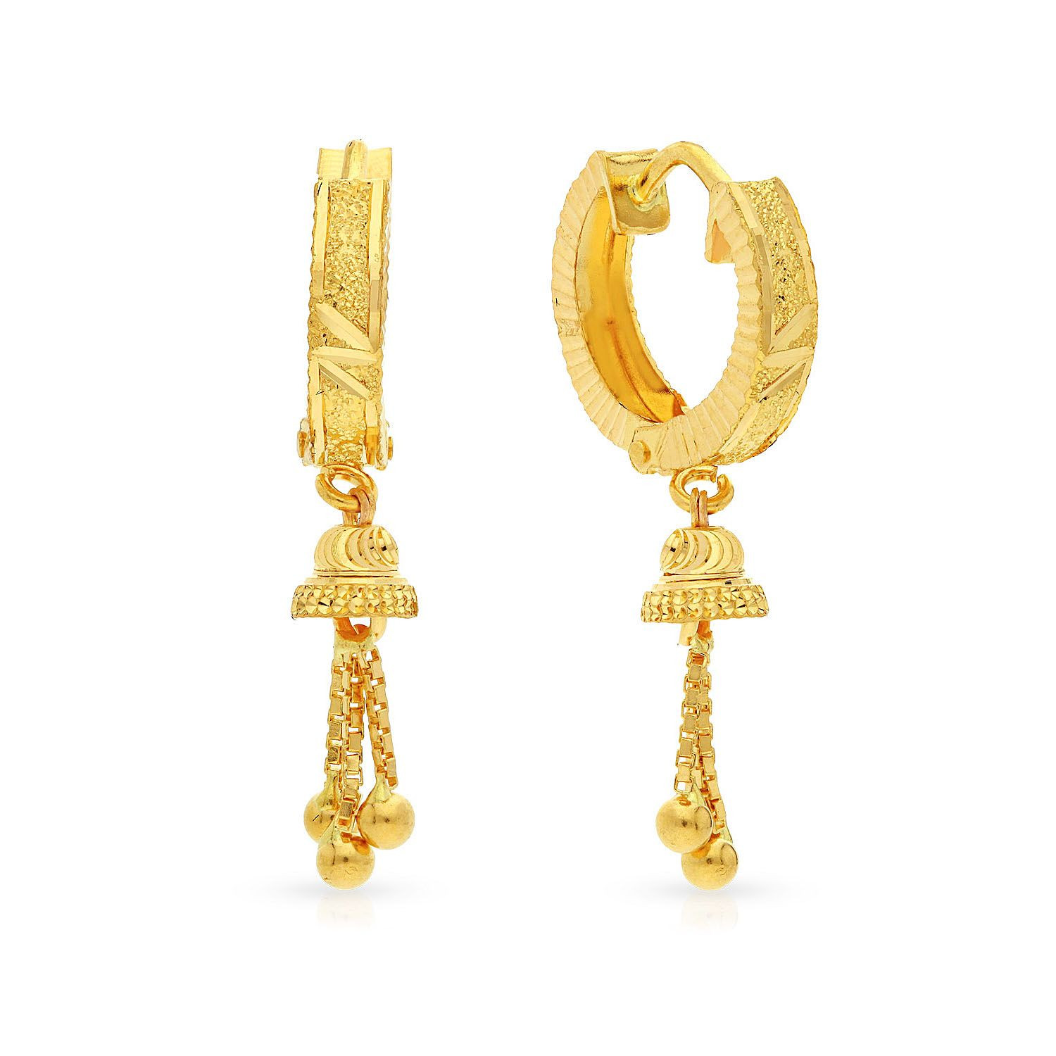 Buy Yellow Gold Earrings for Women by Malabar Gold  Diamonds Online   Ajiocom