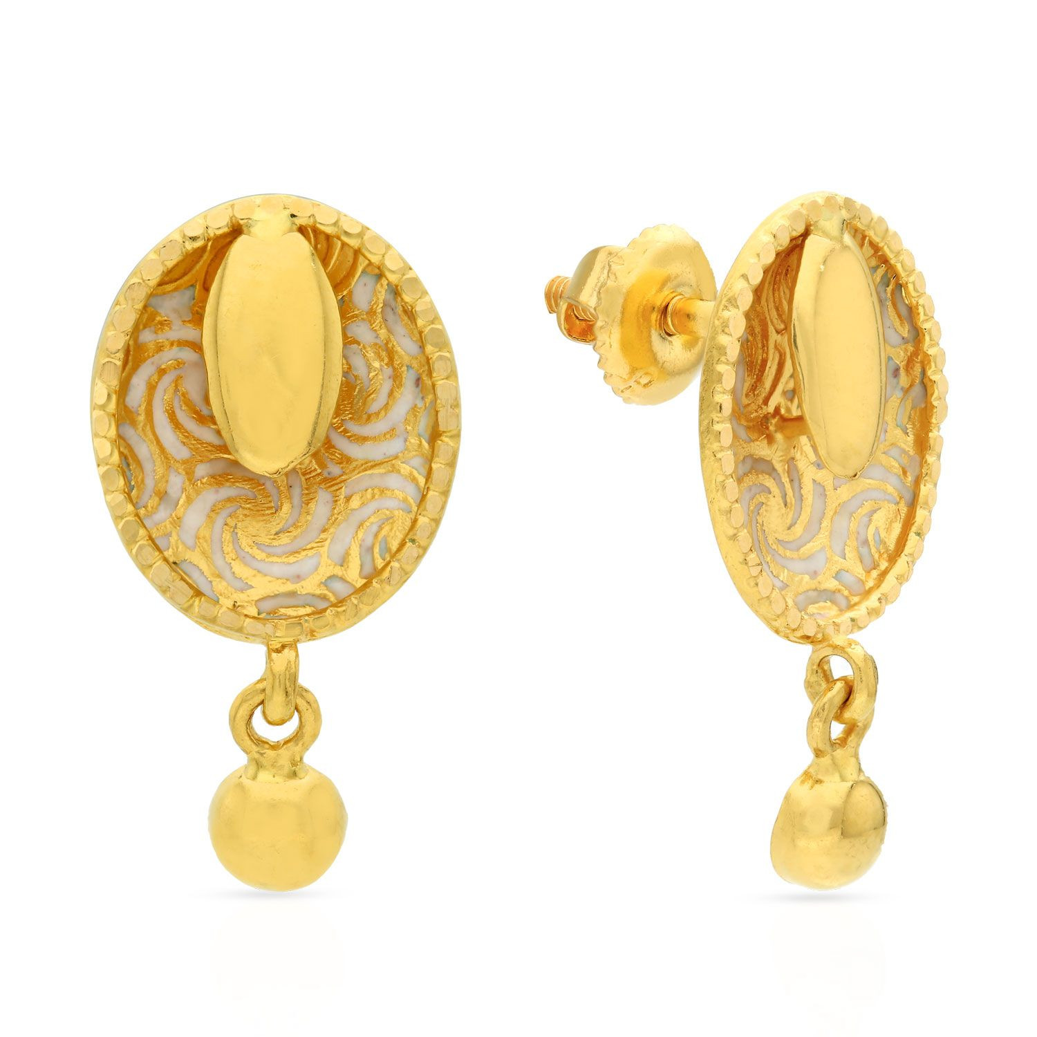 Malabar gold clearance silver earrings