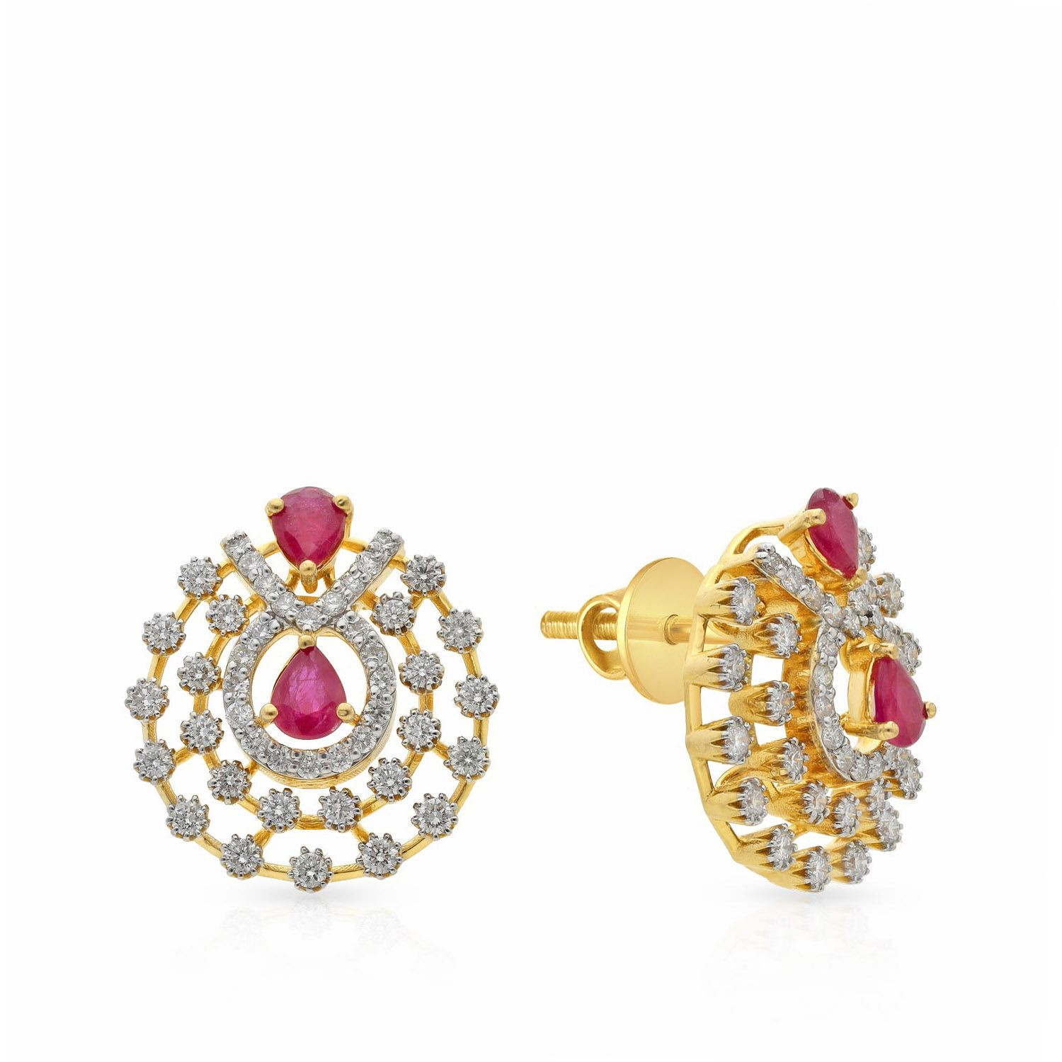Malabar gold store diamond earrings