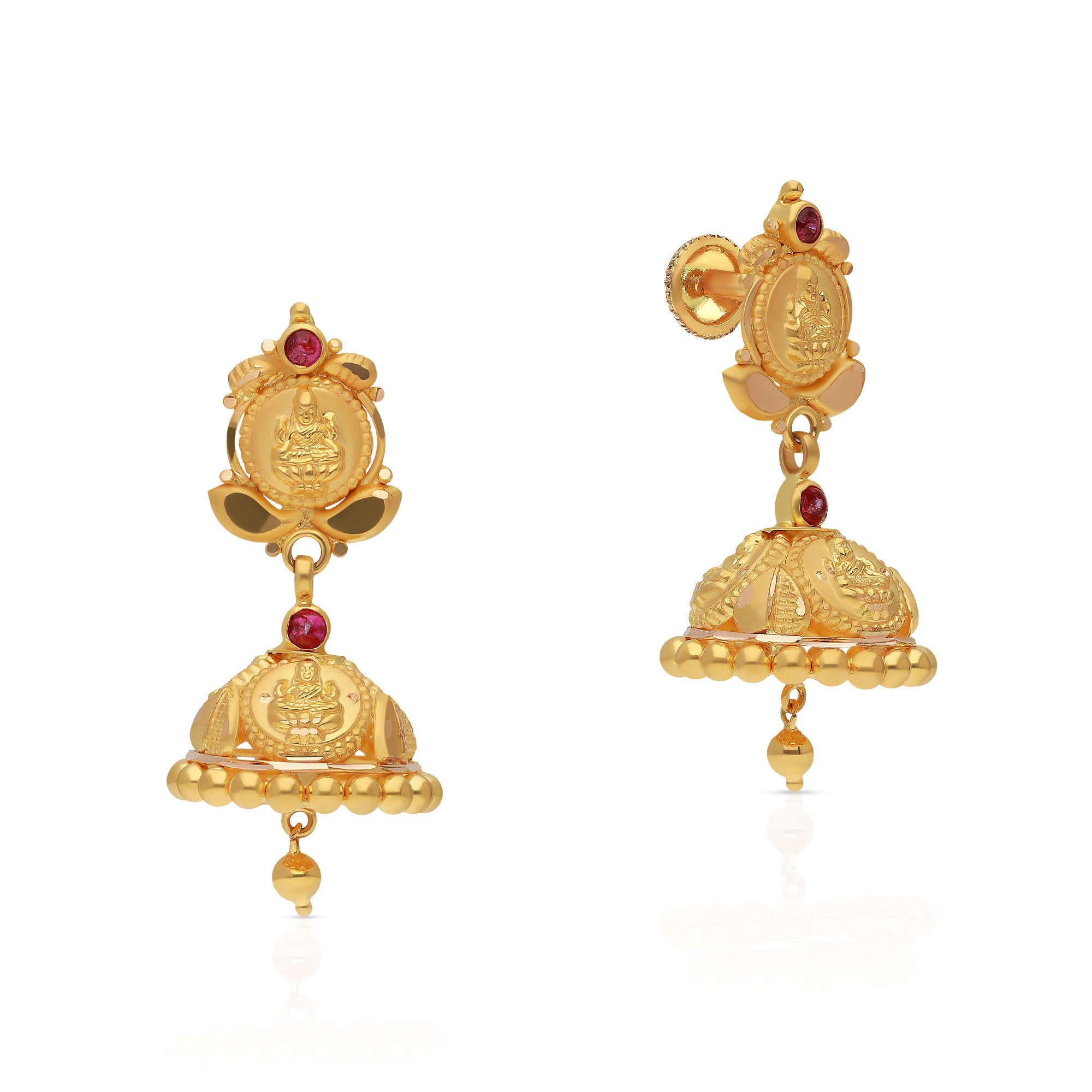 Gold jhumka designs from malabar online