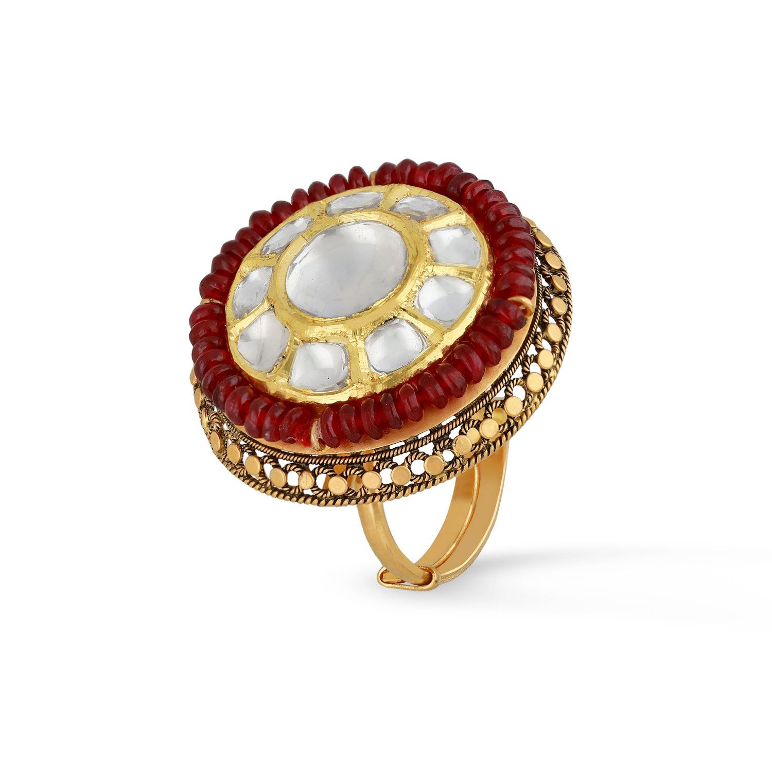 Craftsman of Gold round stone ring | Jewelxy - 44941