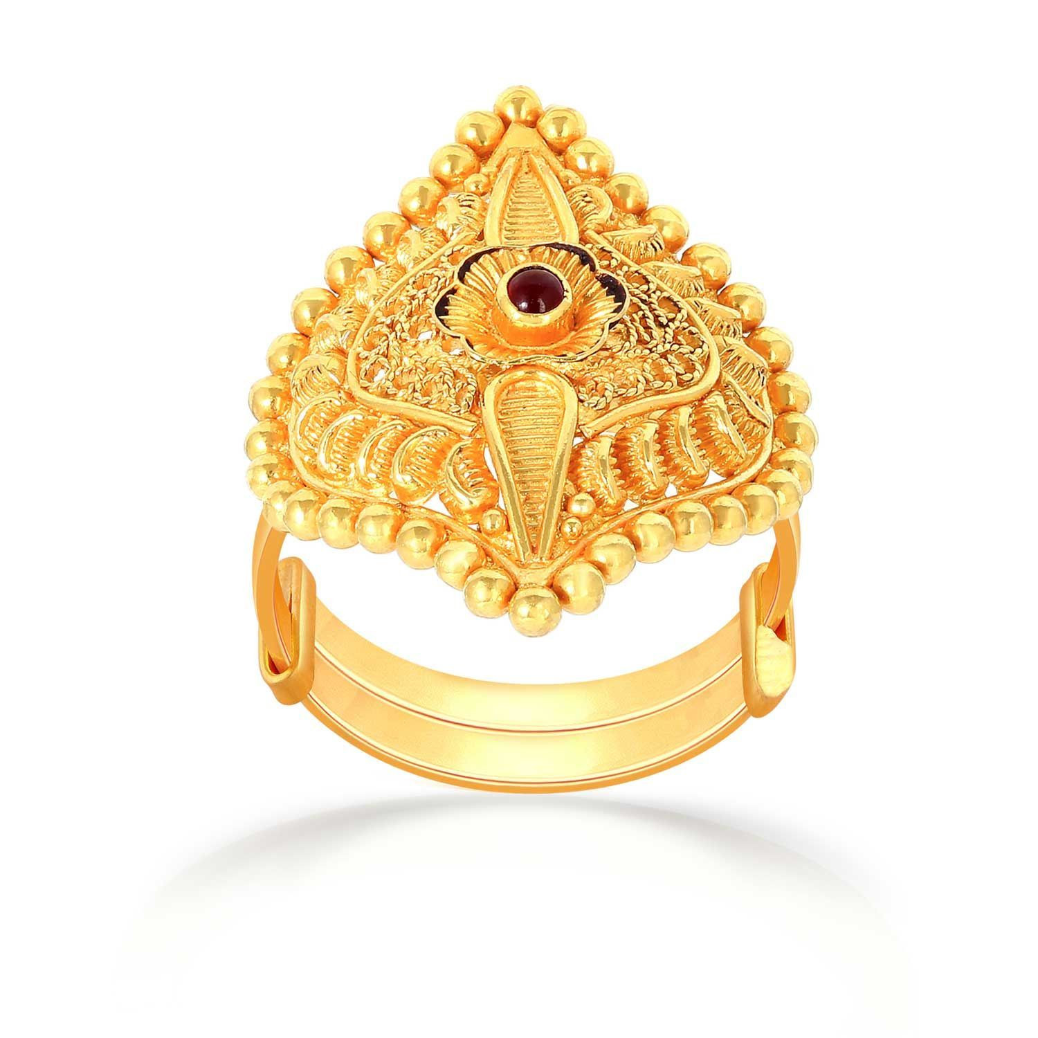 Buy quality Ladies 22K Gold Flower Design Ring -LPR57 in Ahmedabad-gemektower.com.vn