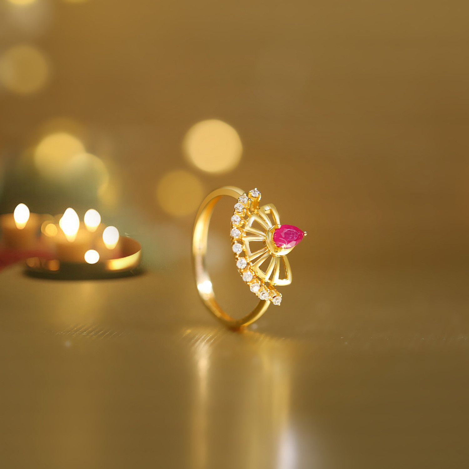 Buy Malabar Gold 22 KT Gold Casual Ring for Women Online