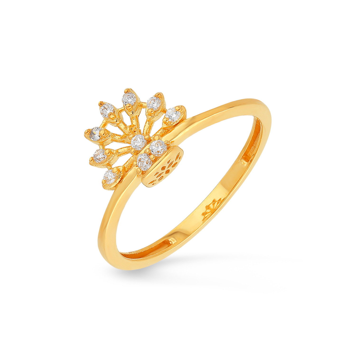 Buy MALABAR GOLD AND DIAMONDS Womens Gold Ring SKYFRDZ026 Size 14 |  Shoppers Stop