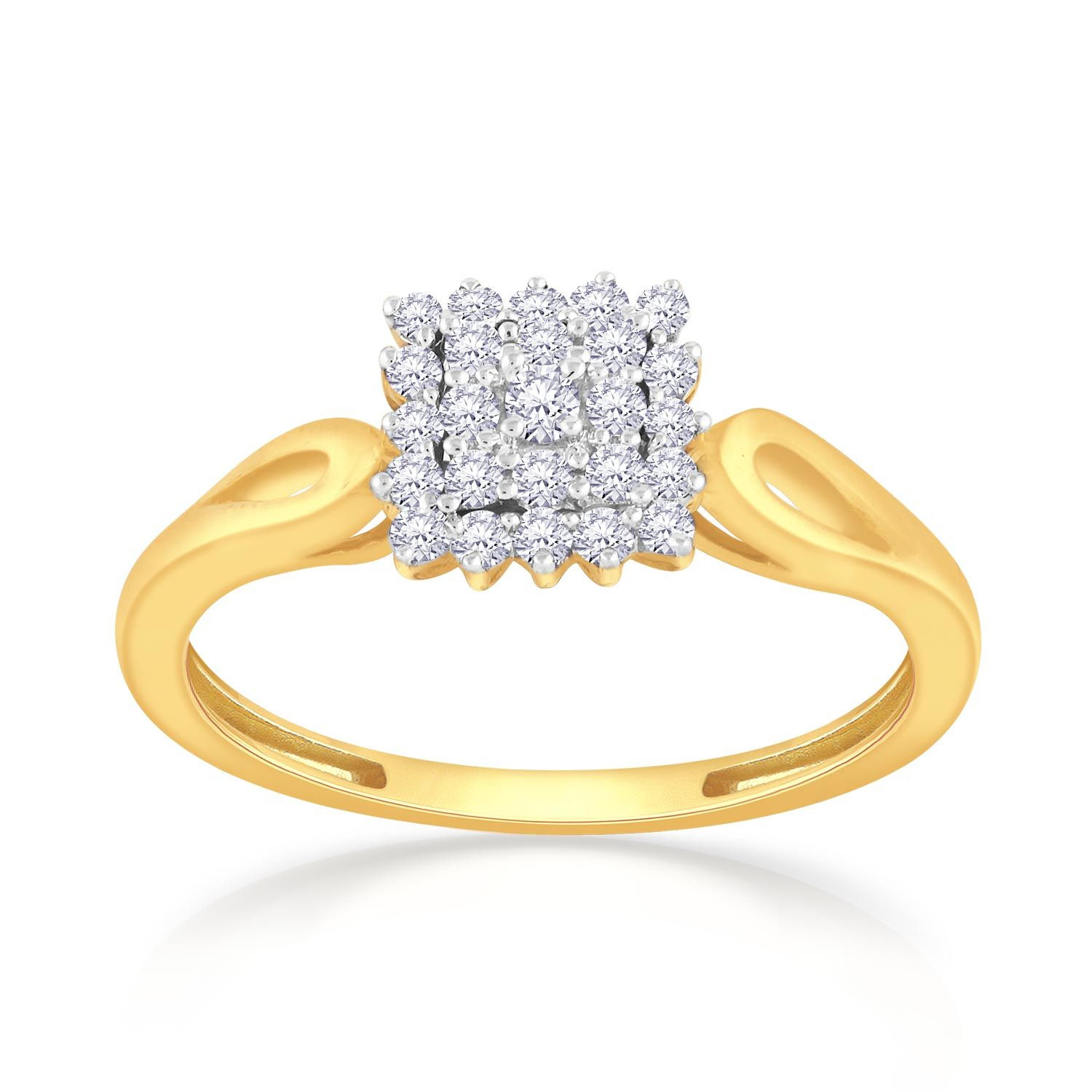 Diamond studded gold rings cheap