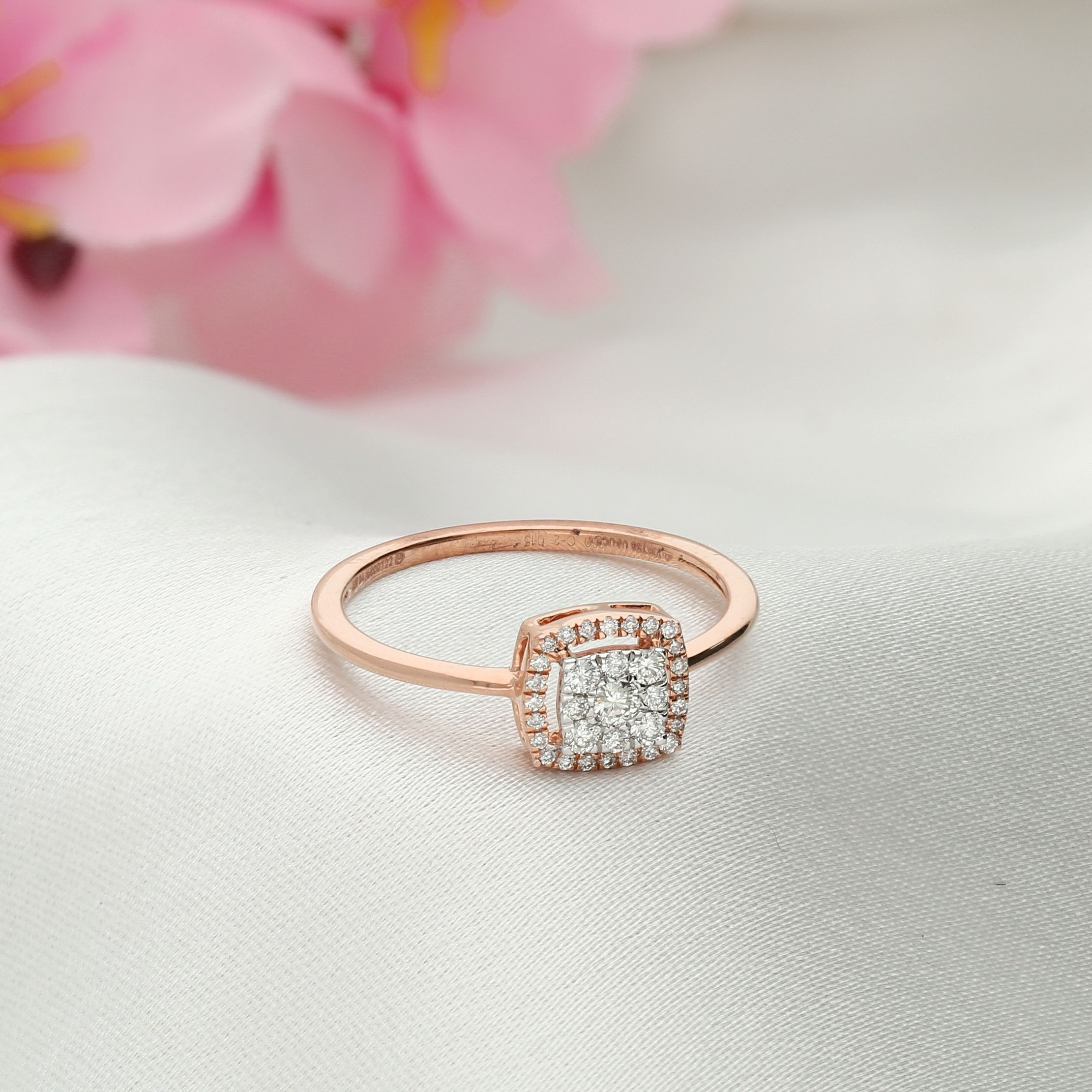 Buy Mine Diamond 18 KT Rose Gold Casual Ring for Women Online