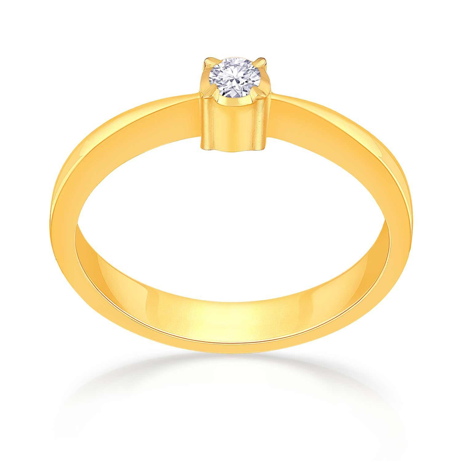 Mine Diamond Studded Gold Solitaire Ring FRHRT10424