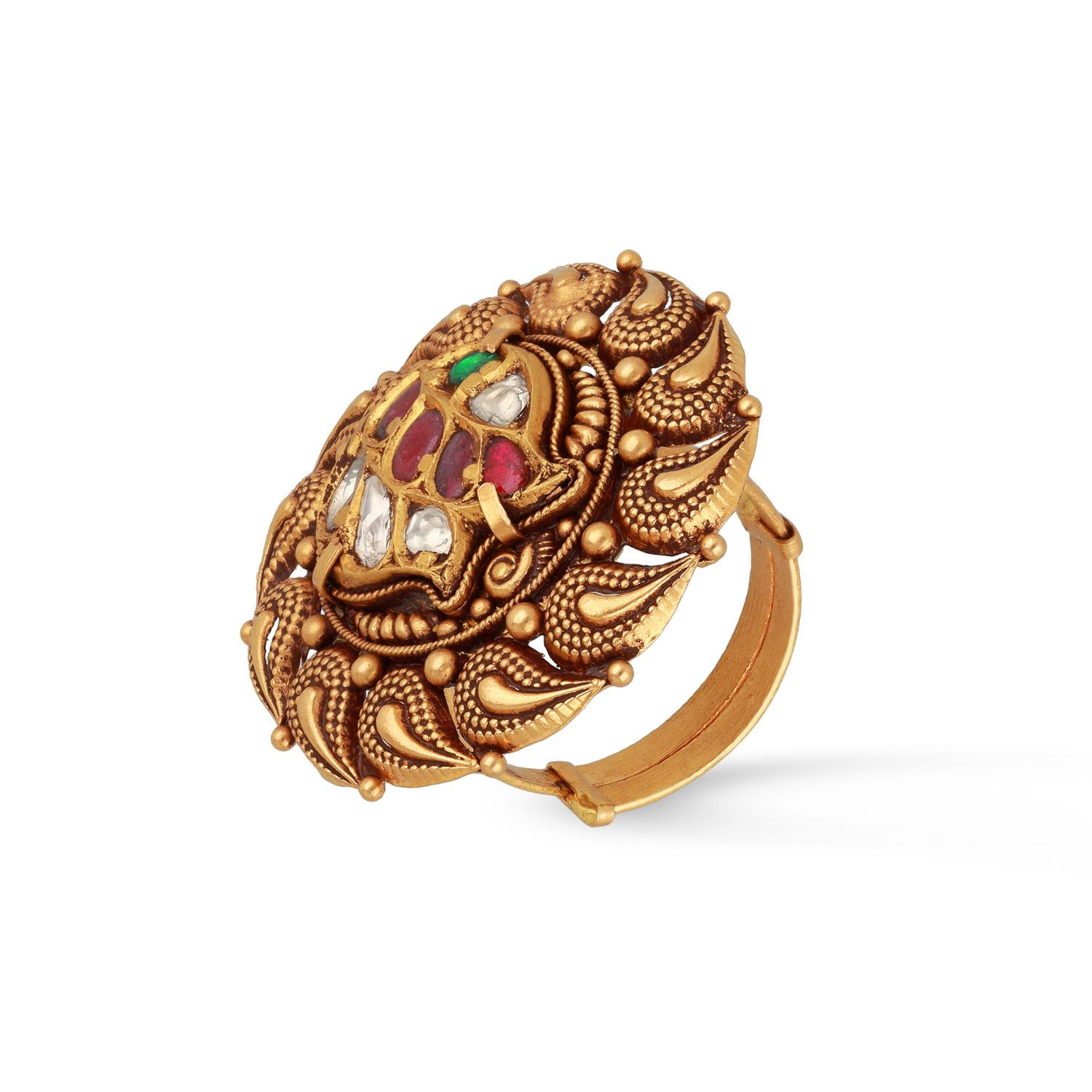 Plain Leaf Design Gold Ring 03-03 - SPE Gold,Chennai